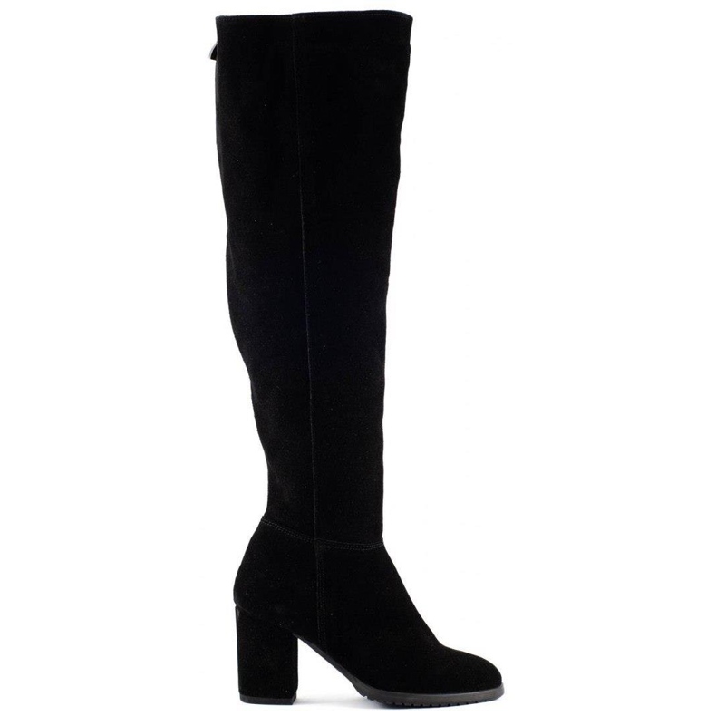 Saway Bottes pour femmes sur le poteau 63-W noir le noir