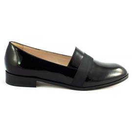 Lizard Mocassins noirs pour femmes 04742