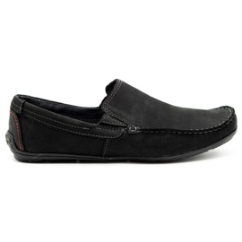 Mario Pala Mocassins homme 763 daim noir le noir