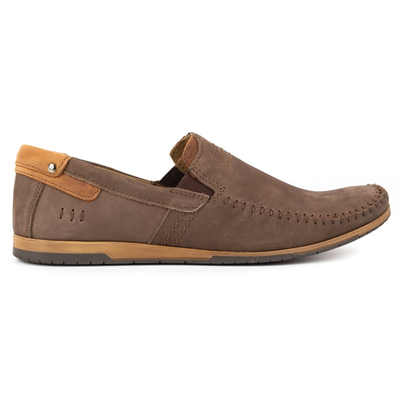 KOMODO Mocassins cuir homme 876 marron brun