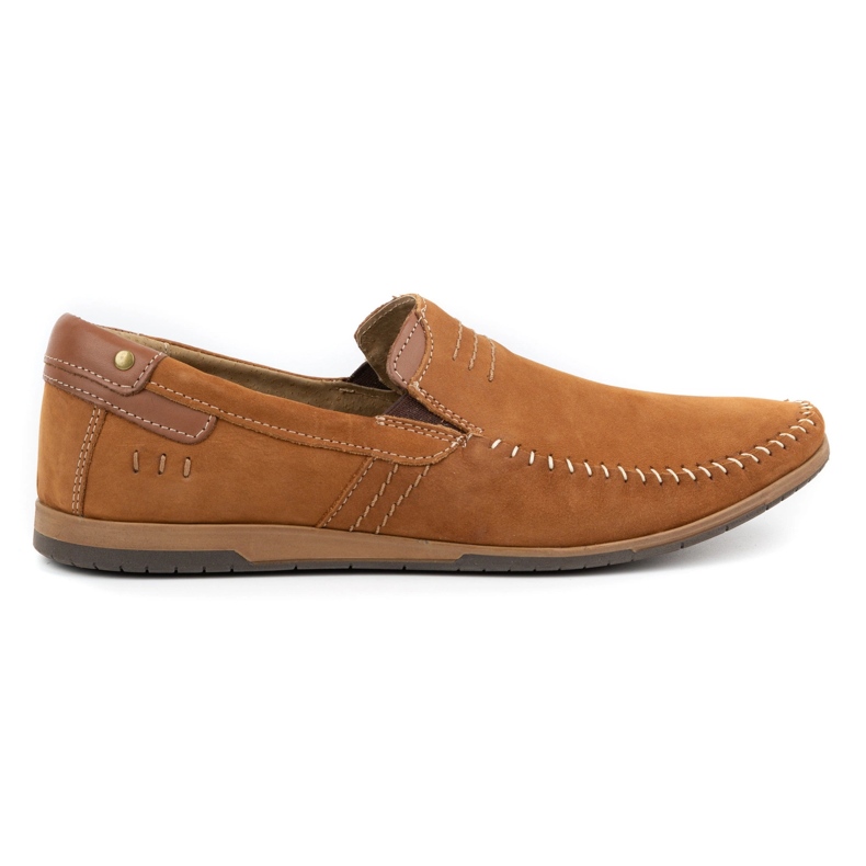KOMODO Mocassins cuir homme 876 camel multicolore