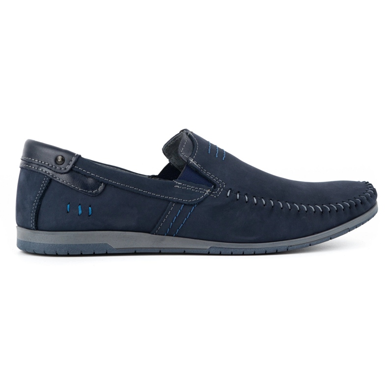 KOMODO Mocassins cuir homme 876 bleu marine