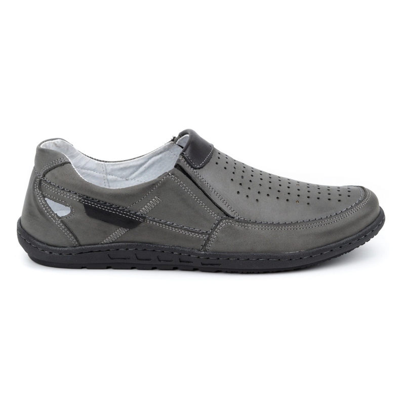 Olivier Mocassins homme en cuir gris pour l'été 602