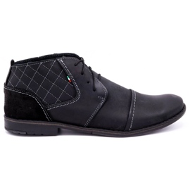 Olivier Chaussures matelassées pour hommes 254 noir le noir