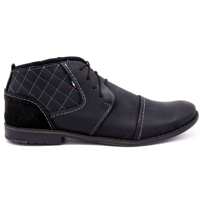 Olivier Chaussures matelassées pour hommes 254 noir le noir