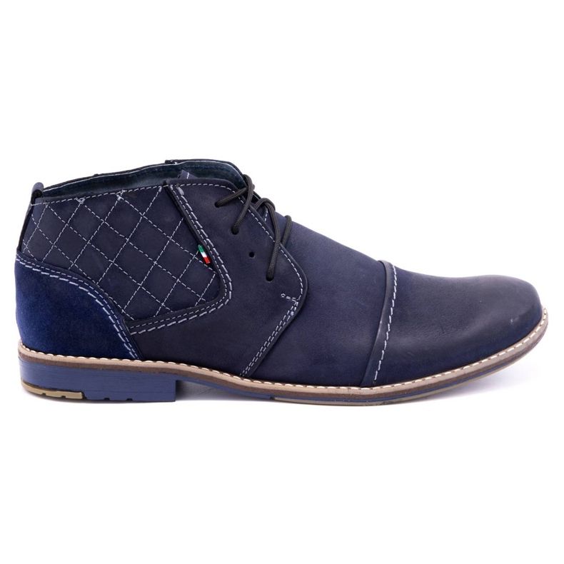 Olivier Chaussures matelassées homme 254 bleu marine