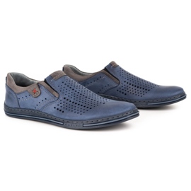 Polbut Hommes Brogues 401 Summer Navy Blue bleu marin Polbut Hommes Brogues 401 Summer Navy Blue bleu marin