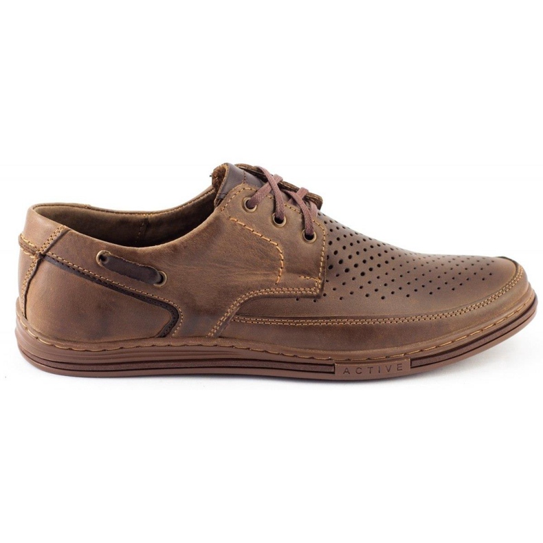 Polbut Chaussures homme ajourées J44L marron brun