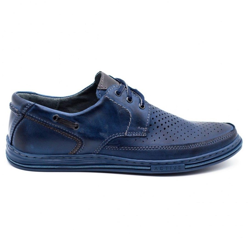 Polbut Chaussures ajourées homme J44L bleu marine Polbut Chaussures ajourées homme J44L bleu marine