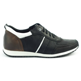 Polbut Chaussures hommes C21 noir avec blanc multicolore