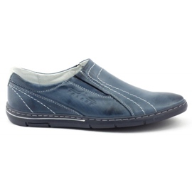 Polbut Chaussures homme slip on K5 bleu marine Polbut Chaussures homme slip on K5 bleu marine