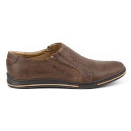 Polbut Chaussures en cuir pour hommes 334 marron brun