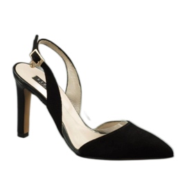 Lizard Sandales noires sur talon haut 04765