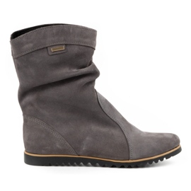 Olivier Bottes en cuir chaudes gris foncé Emi