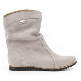 Olivier Bottes en cuir réchauffées par Emi Light Grey gris Olivier Bottes en cuir réchauffées par Emi Light Grey gris