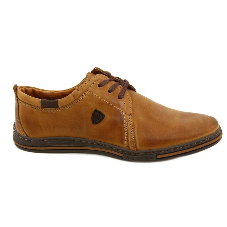 Polbut Chaussures en cuir pour hommes 343 rouge brun
