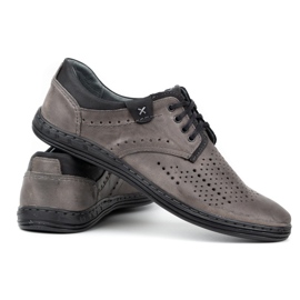 Polbut Chaussures en cuir pour homme 402 été gris Polbut Chaussures en cuir pour homme 402 été gris