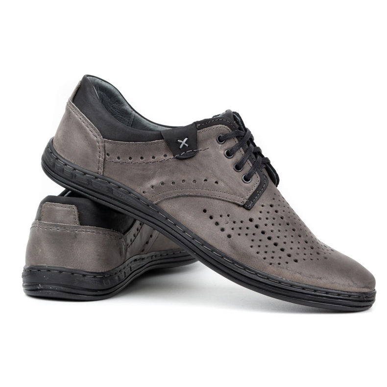 Polbut Chaussures en cuir pour homme 402 été gris