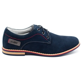 ABIS Chaussures pour hommes en cuir 4149 GR / B bleu marine multicolore