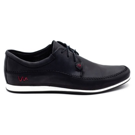 Polbut Chaussures pour hommes en cuir C22 noir le noir