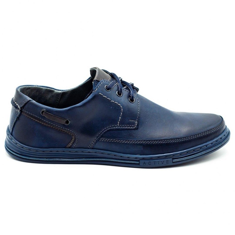 Polbut Chaussures homme cuir J44 bleu marine