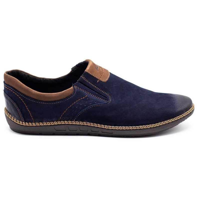Joker Chaussures homme, mocassins cuir 937 bleu marine