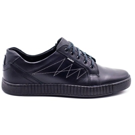 Polbut Chaussures décontractées pour hommes J66 noir avec argent multicolore