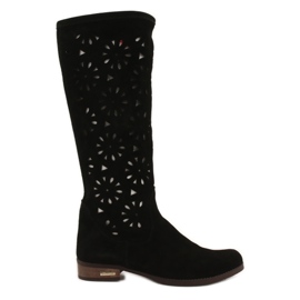 Olivier Bottines ajourées femme NO, noires le noir