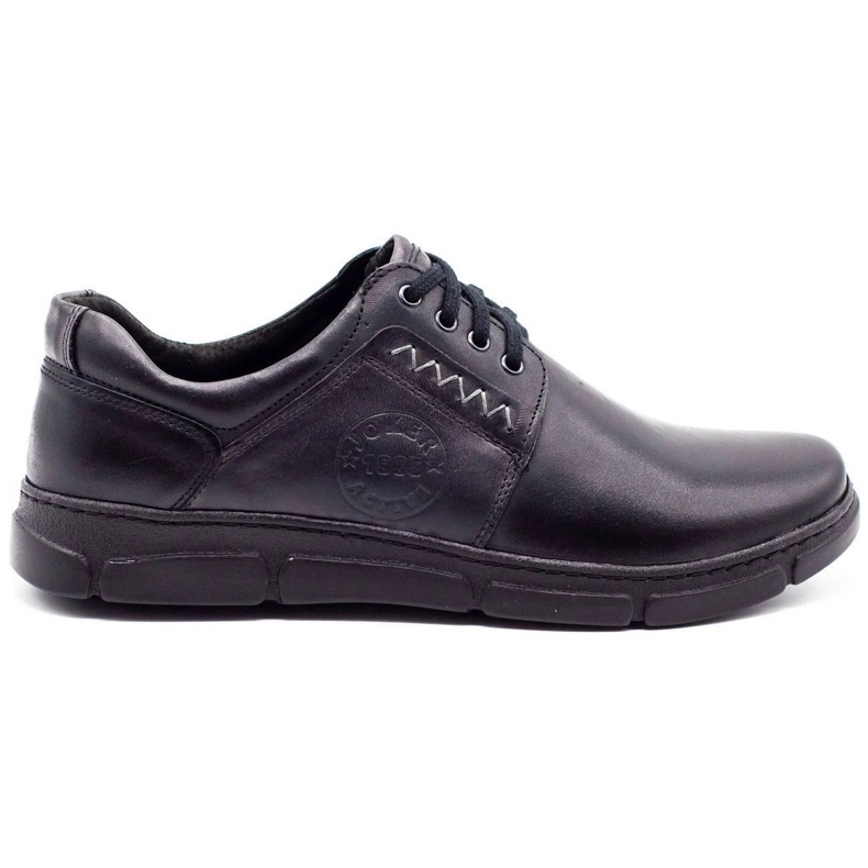 Joker Chaussures en cuir noir pour hommes 506 le noir
