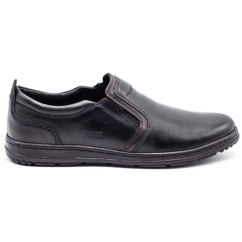Joker Mocassins homme en cuir noir 535 le noir