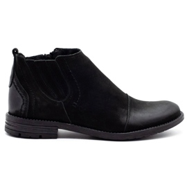 KOMODO Bottes d'hiver pour hommes noires 872K