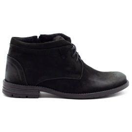 KOMODO Bottes d'hiver pour hommes noires 834K