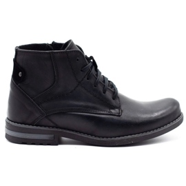 KOMODO Bottes d'hiver pour hommes noires 731K