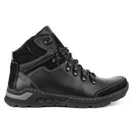KENT Bottes d'hiver pour hommes noires 514