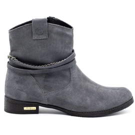 Olivier Boots femme isolées avec une chaîne Luna gris Olivier Boots femme isolées avec une chaîne Luna gris