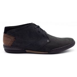 Polbut Chaussures isolées noires pour hommes C37F en daim le noir