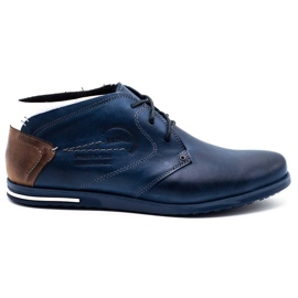 Polbut Chaussures isolées pour hommes C37F bleu marine avec blanc multicolore