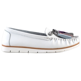 Evento Mocassins En Cuir À Franges blanc