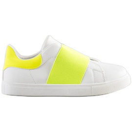SHELOVET Chaussures à enfiler avec une bande élastique blanc