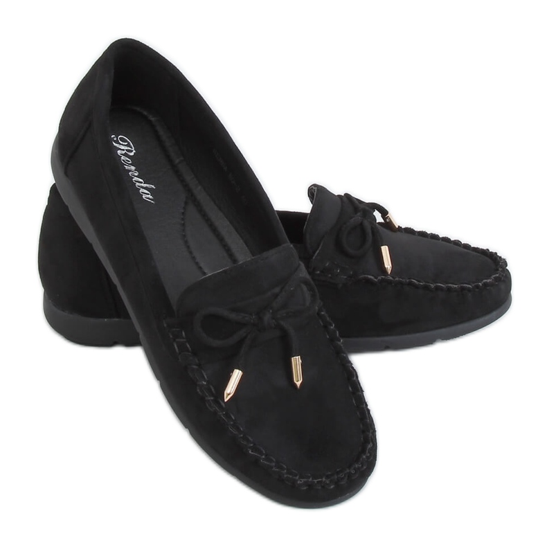 Mocassins femme noirs RQ-2 Noir le noir
