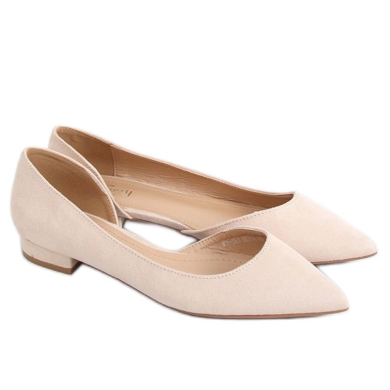 Ballerines à découpe beige MM-593 Beige