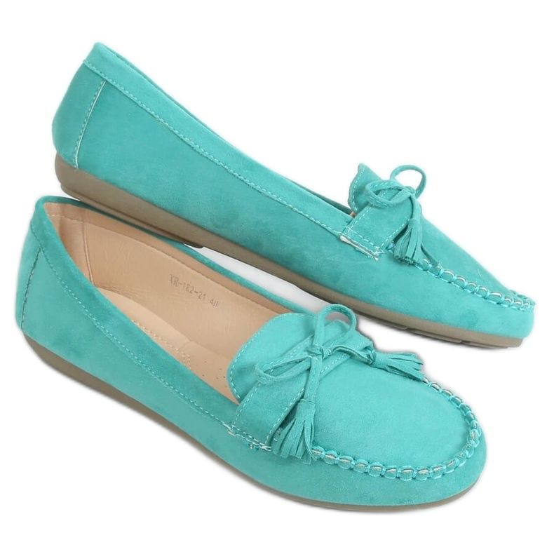 Mocassins femme verts XR-1R2 Vert