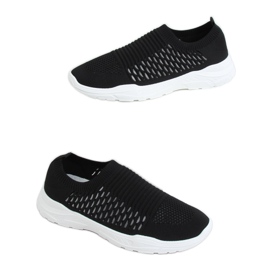 Chaussures de sport noires avec chaussettes 9862 Noir