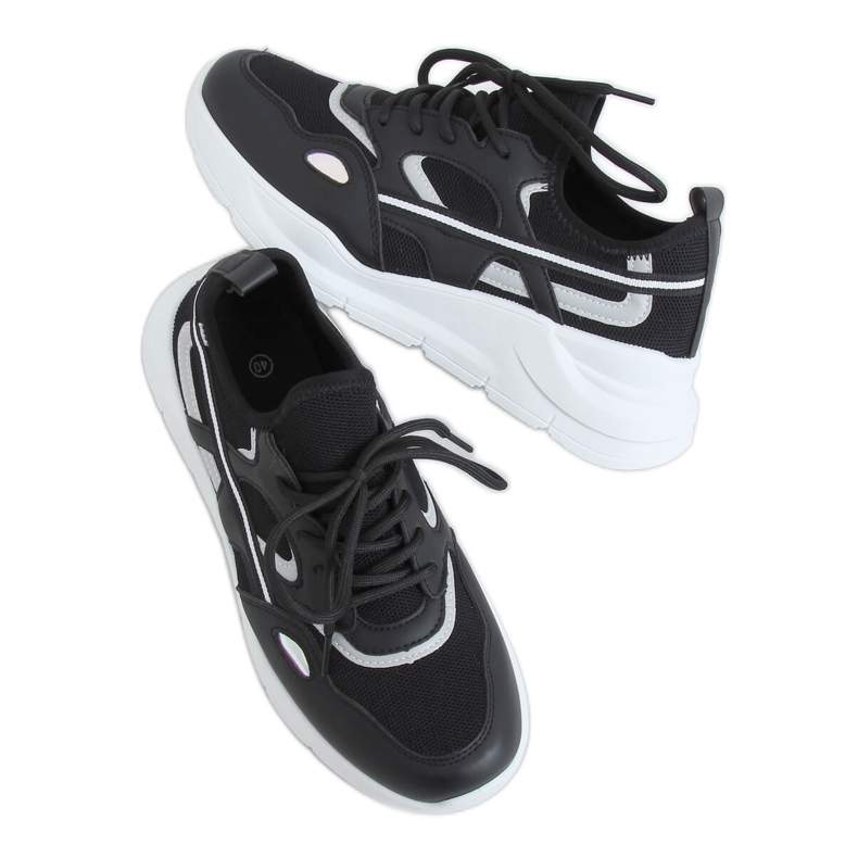 Chaussures de sport noires B0-560 Noir le noir
