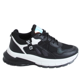 Chaussures de sport noires pour femmes B0-553 Noir le noir