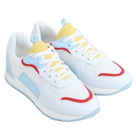 Chaussures de sport multicolores C915 BLANC / BLEU / JAUNE blanche