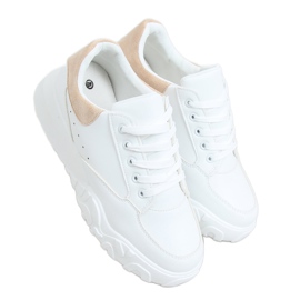 Baskets femme blanches VL124P Beige