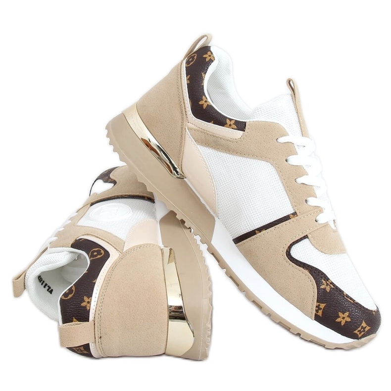 Chaussures de sport beiges VL118P Beige multicolore Chaussures de sport beiges VL118P Beige multicolore