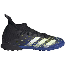 Chaussures de football adidas Predator Freak.3 Tf Junior noir et bleu FY0624