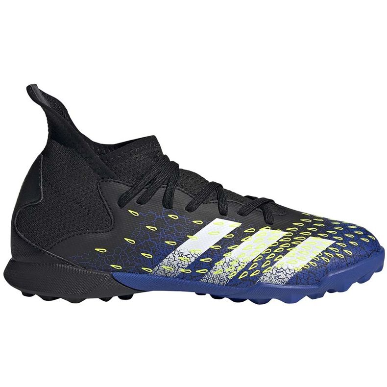 Chaussures de football adidas Predator Freak.3 Tf Junior noir et bleu FY0624 le noir le noir